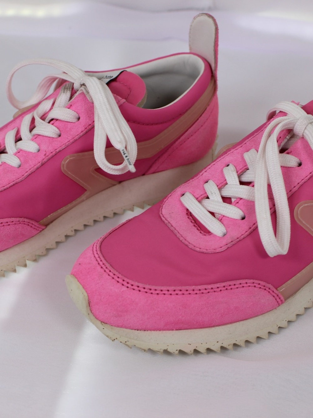 rag & bone Retro Runner Sneakers Pink Suede Sz 36